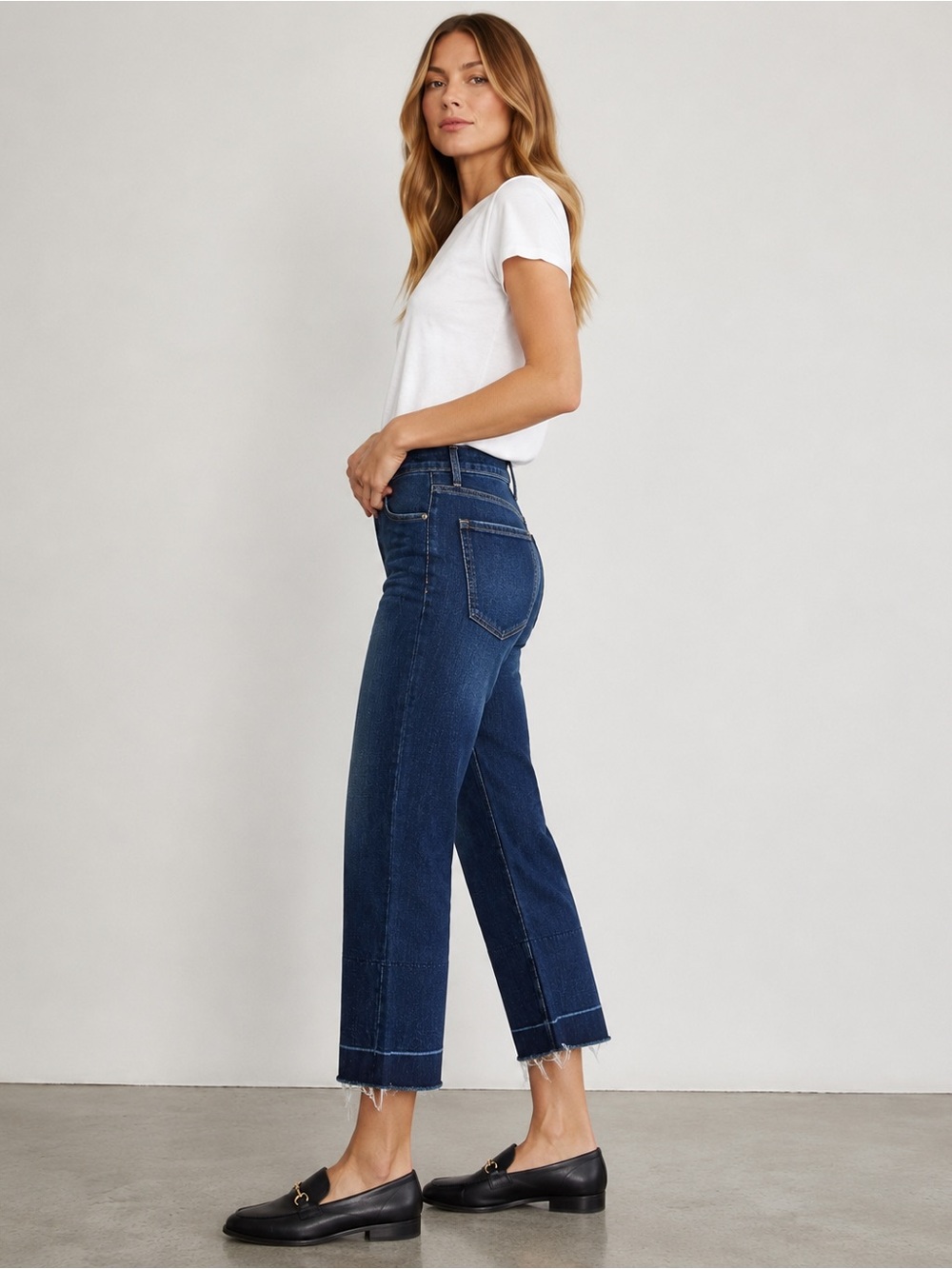 FRAME Le Original Raw Released Hem Button Fly Jeans – Lakeville – 30